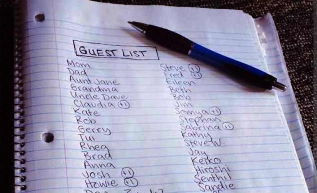 Create the Guest List First
